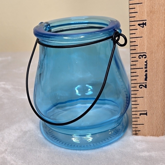 Pink Zebra Blue Glimmer Glass Candle Kit - No Box - Picture 2 of 6